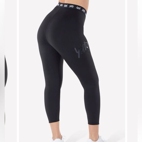 YITTY Womens Size XXL/ 1X Major Label Shaping High Waist Logo Legging Black - Picture 1 of 13